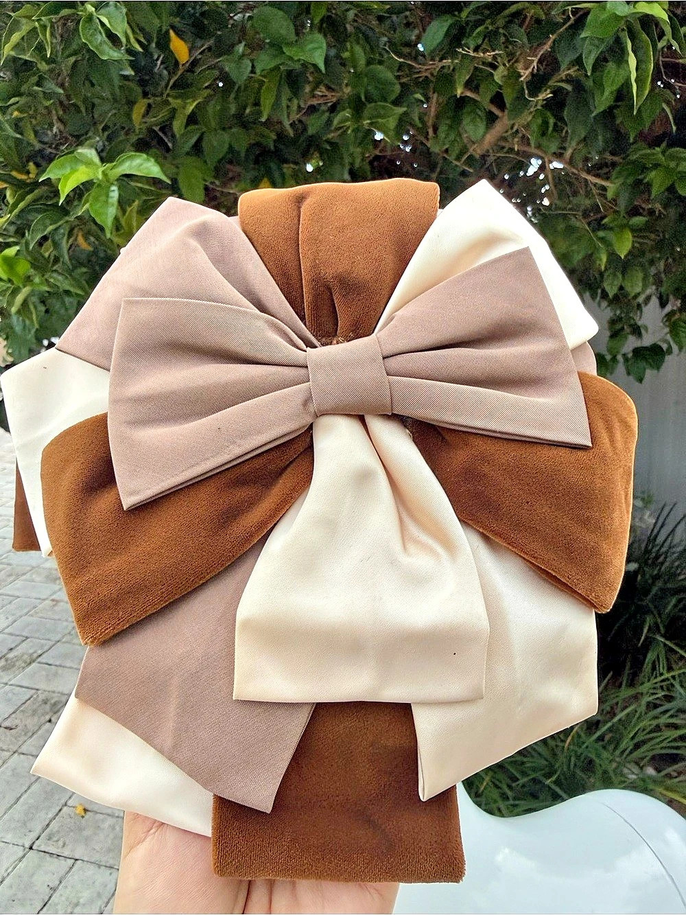 Vintage 1950s Original Roberta Bernays Velvet Satin Multi Bow Cocktail Hat